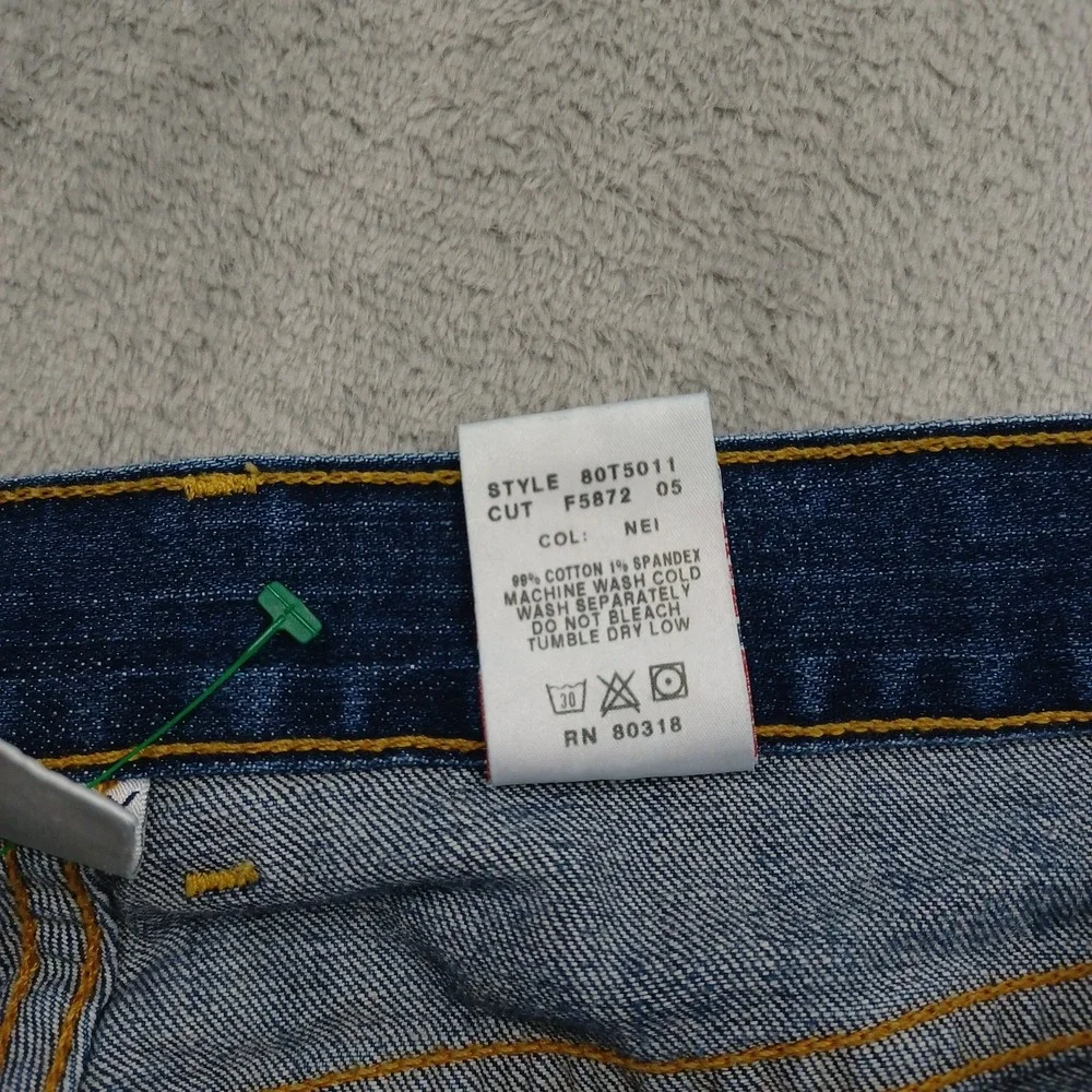 Lucky Brand Jeans Womens 12 Blue Denim Sugar Cropped Distressed Casual Preppy